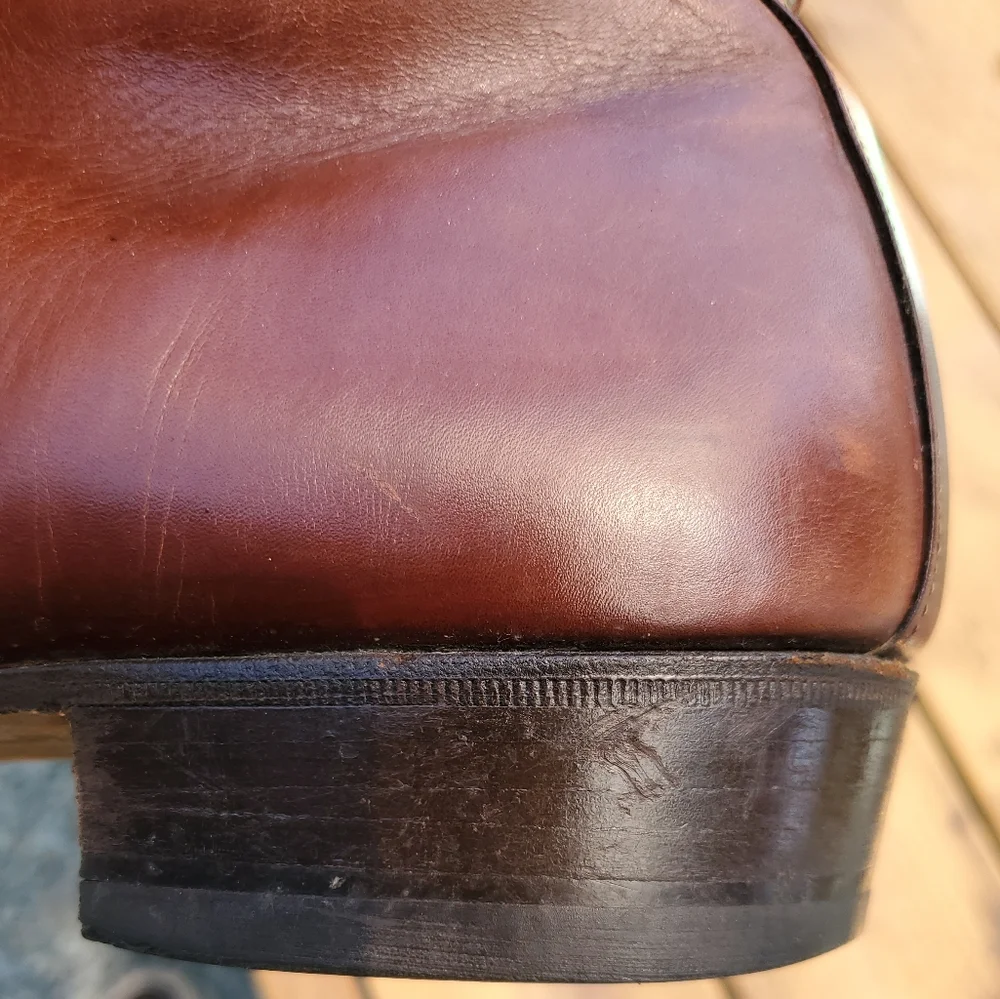Wright Boots. 11 E. GPWC. Vintage Ankle Zipper Round Toe Boot. Brown Leather.